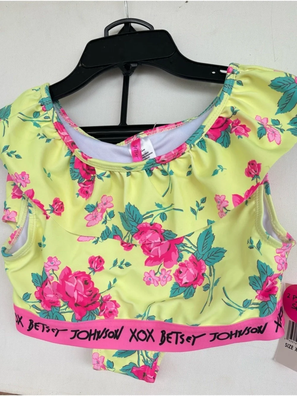Betsey Johnson Yellow Floral Two-Piece Swim For youth girl